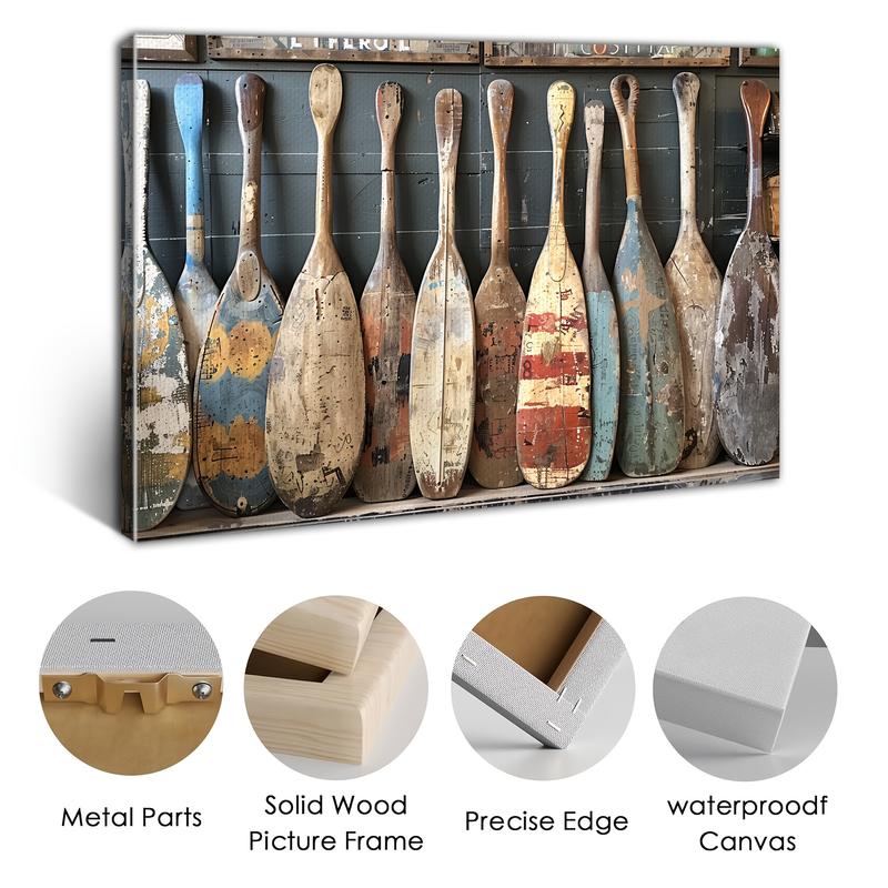 Columbia Lake Planning Canvas Wall Art - Modern American Style, Wood Frame, Perfect for Living Room, Bedroom or Lake House Decor Decorative Artistic Print Photo poster