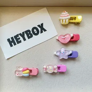 New Style Cute Cartoon Hair Clips - Pack of 5 in PVC Material, Unisex, 3 Options trendy