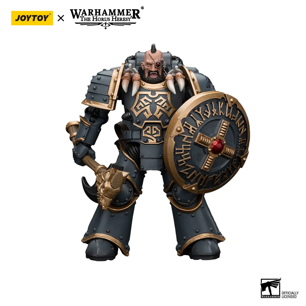 Joytoy 1/18 Poseable Articulated Action Figure - Space Wolves Grey Slayer Pack Huscarl JT7387 Miniature Replica Toy for Ages 12+, Articulated Figures, Miniature Replica Action Figures