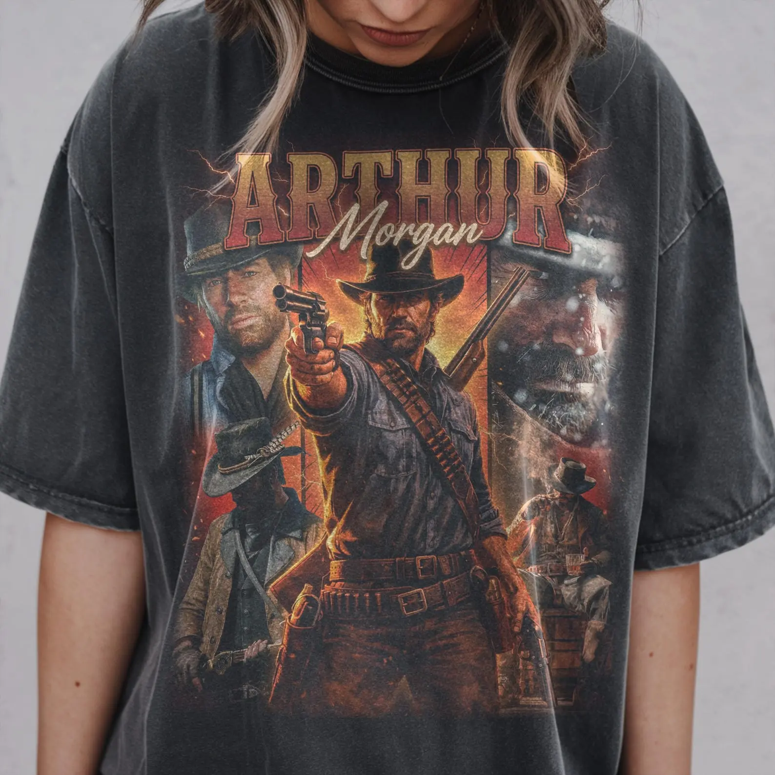 Comfort Colors Arthur Morgan Shirt, Vintage Rdr2 Bootleg Tee, Retro Outlaw Graphic, Gamer Gift