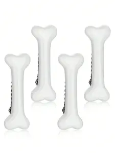 4pcs White Bone Plastic Bangs Side Hair Clips, Simple & Creative Alligator Hair Clips, Suitable For Cosplay Claw Clips Hair Claws Hair Barrettes, School Stuff, Hair Accessories, Head Accessories, Hair Accessories For Women, Hairpin, Bone Hair Clips Set