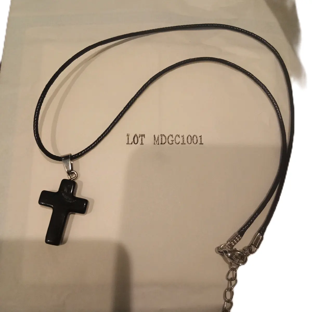 black cross necklace