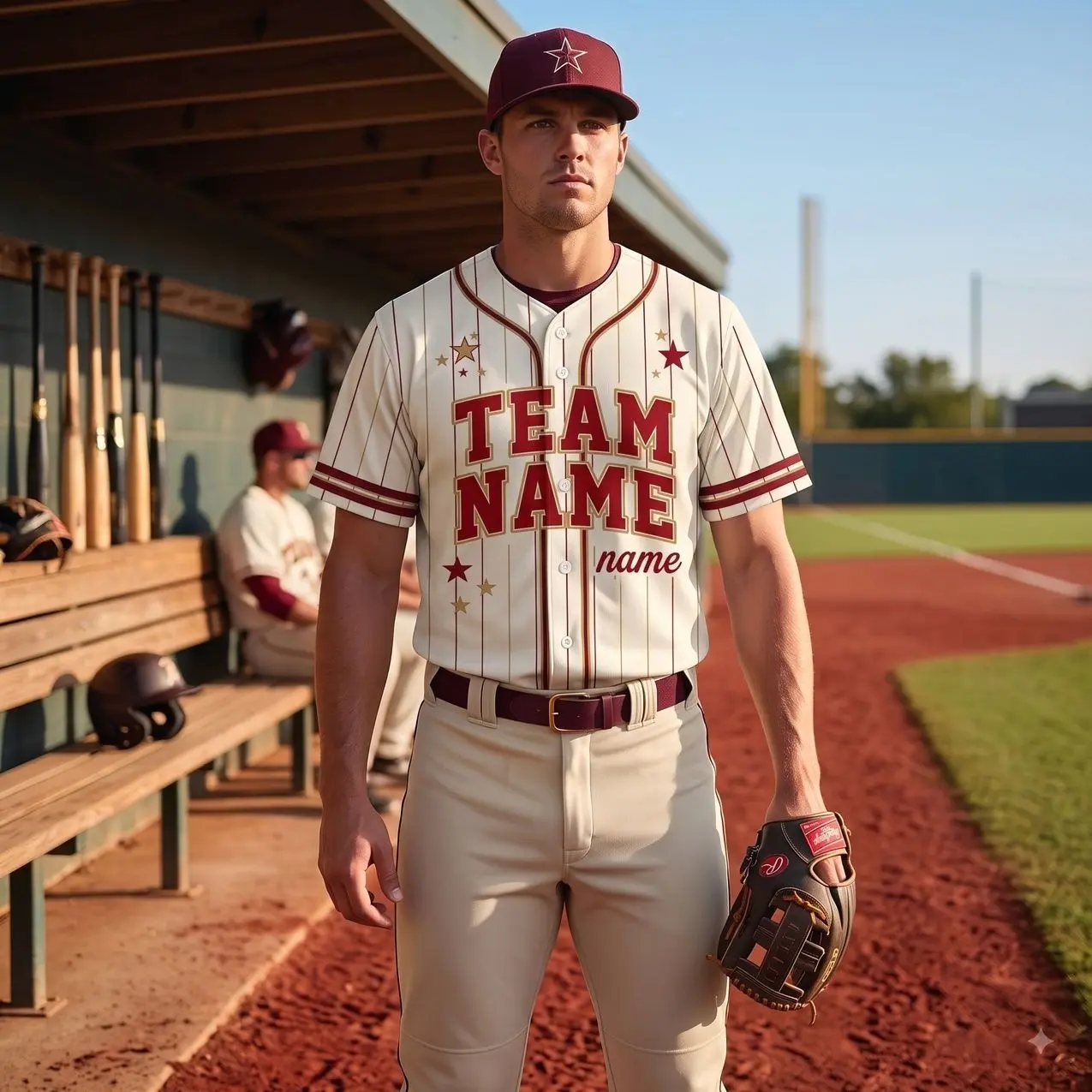Personalized Baseball Jersey, Custom Name Number Button Down Team Shirt (Leave Name in Notes or Message)