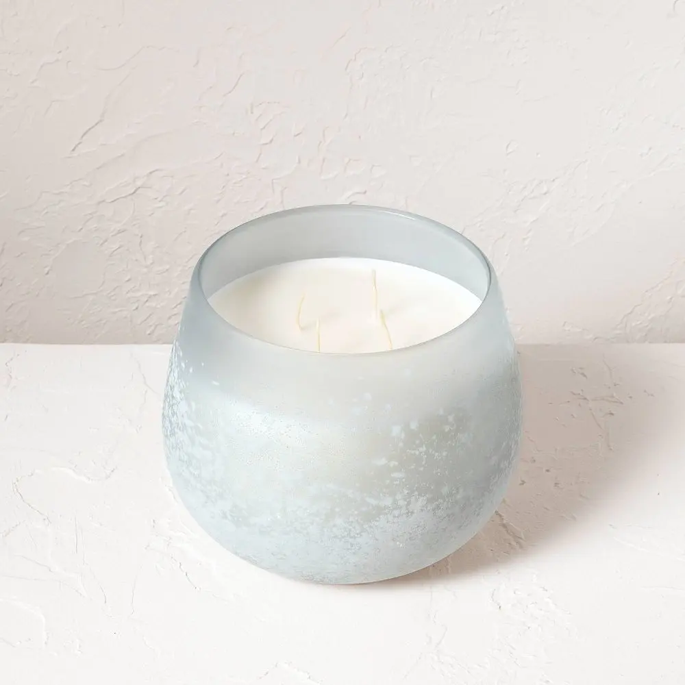 4-Wick Balance Fashion Salted Glass Wellness Jar Candle Light Blue 30oz - Casaluna 4-Wick Balance Fashion Salted Glass Wellness Jar Candle Light Blue 30oz - Casaluna