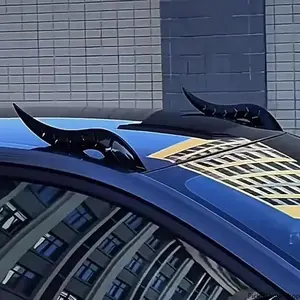 2026 New 14in Universal Waterproof Car Roof Dragon Horn Modification Decor, No-Drill Exterior Accessories with Horns on Top of Car for SUV Sedan