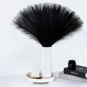30pcs Pampas Grass Decor 21.65 Inch Faux Black Pampas Grass Bulk Artificial Dried Flowers Small Vase Filler Pompas Grass.