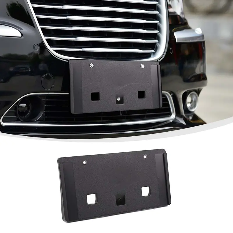AM Autoparts Front License Plate Bracket – Black – Fits 2015-2017 Toyota Camry