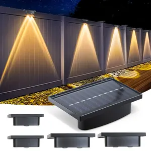 Solar Powered Wall Lights, 1/2 LED Options Available, Outdoor Solar Fence Light, Garden Pathway Lighting, Yard & Patio Decorations, Solar Pathway Lamp