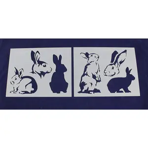 Rabbit Stencils - 2 Piece Set - 8 x 10