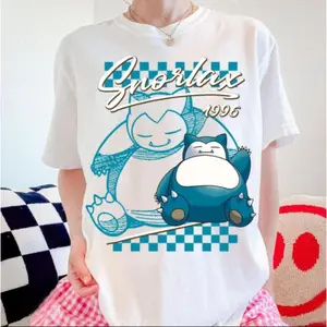 Snorlax T-Shirt, Sweatshirt, Hoodie, Pkm Characters Graphic Tee, Retro Anime Shirt, Gift for Anime Lovers