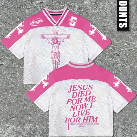 Men's Casual Loose Fit Short Sleeve V Neck Sport T-Shirt, Sports Tee, Jesus Faith Slogan Print, Breathable Mesh Fabric, Street Style, Athletic Tops, Athletic Fashion Activewear, Athletic Sports Clothing, Casual Athletic Apparel, Casual Sportswear