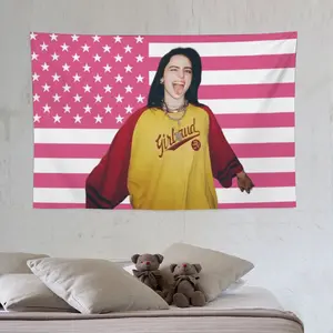 Billies 3x5 Foot Decorative Flag Eilish Tapestry Outdoor Indoor, Double Stitched, Wall Hanging Room Decor, College Dorm Room Porch Outside Decorations