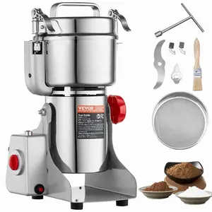 VEVOR 500g Electric Grain Mill Grinder, High Speed 2000W Commercial Spice Grinders, Stainless Steel Pulverizer Powder Machine, for Dry Grains Spices Cereals Coffee Corn Pepper, Swing TypeVEVOR Super Brand Day