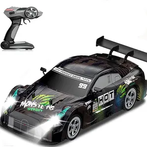 RC Car, 25km/h speed, 2.4GHz Rcemote Control Car for Adults Drifting RC Car High Speed Hobby Racing Car with Lights Drifting Rechargeable Batteries Toy Cars for Kids Boys (with Rechargeable battery)