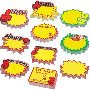 Starburst Sign for Retail Store Large 200 count yellow