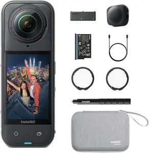 Insta360 X5 Essentials Bundle - 360-Degree Action Camera Kit for Phones & Electronics Photography