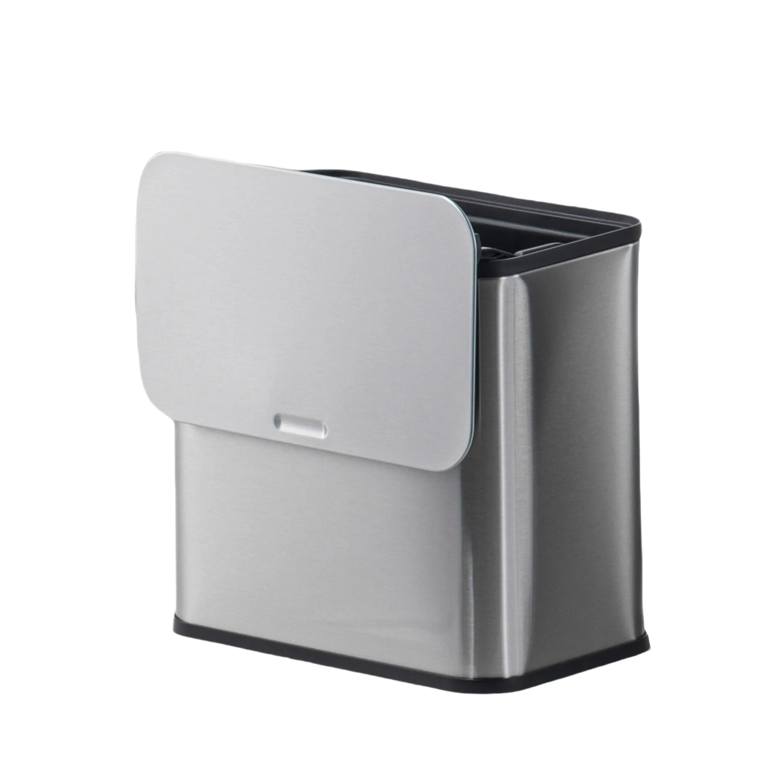 【GARVEE】1.3 Gallon (5L) Stainless Steel Hanging Trash Can with Inner Bucket and Charcoal Filter, Ideal for Countertop, Under Sink, Bathroom, Bedroom, and Cupboard Use