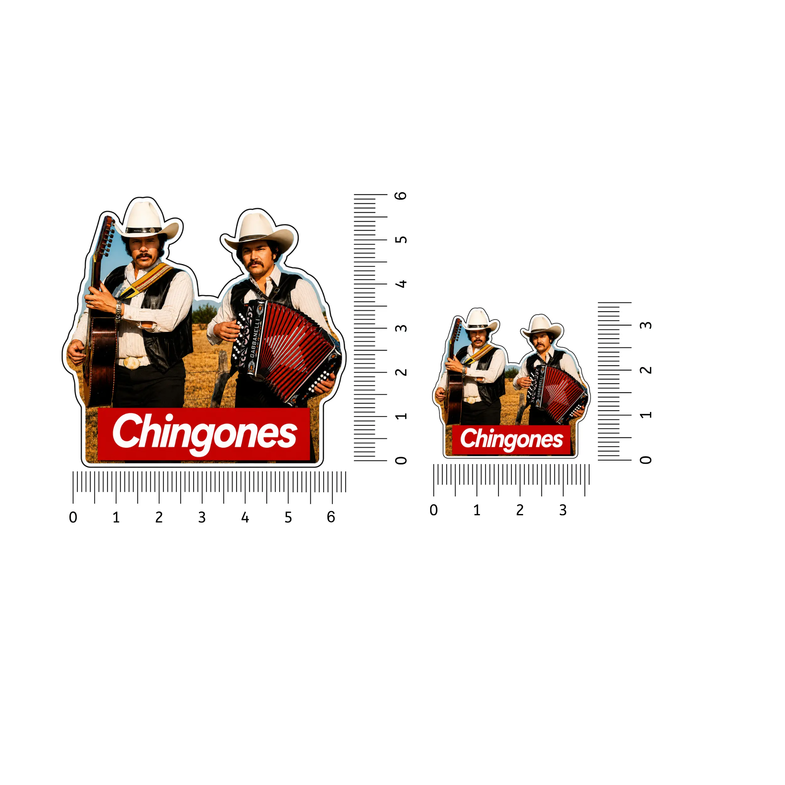2-Pack UV Waterproof “Chingones” Stickers