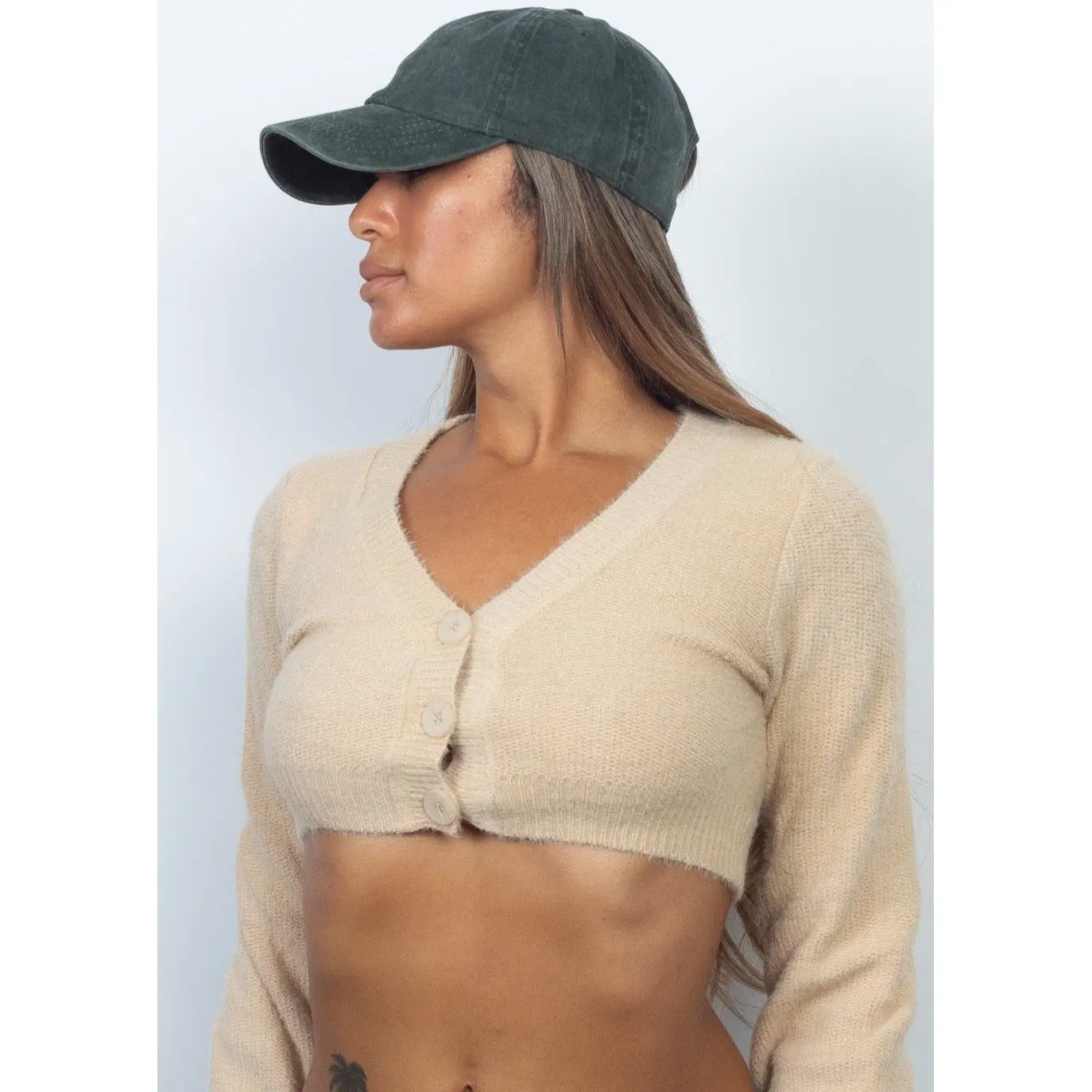 Fuzzy Cropped Cardigan