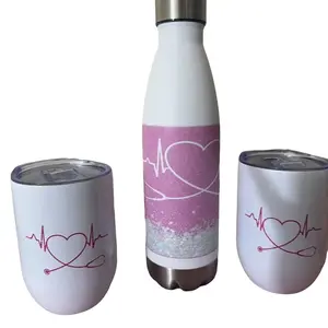 Custom Nurses Tumbler Set - Stainless Steel Drinkware Cup for Nurses on the Go Mug Bottles Water Bottles Portable