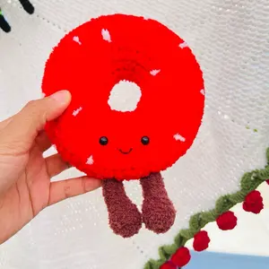 Handmade Crochet Hen Chicken Doll - Orange Colorful Knitted Toy for Kids