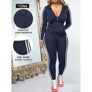 Women’s Fall Zip-Up Hoodie and Skinny Pants Outfit Set, Casual Long-Sleeve Pullover with Pocket Design, Two-Piece for Everyday Wear