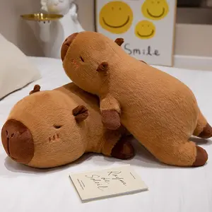 Capybara Long Pillow Plush - 23.6''(60cm)/31.5''(80cm) Huggable Stuffed Animal, Soft Polyester Fill Cute Toy with Natural Look, Bedroom Accessories for Kids, Birthday Gift, Sofa Decor