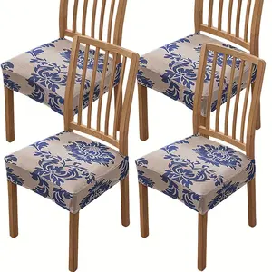 4pcs Stretchable Dining Chair Covers Soft Removable and Washable Chair Covers Protective Covers for Dining Room Seats
