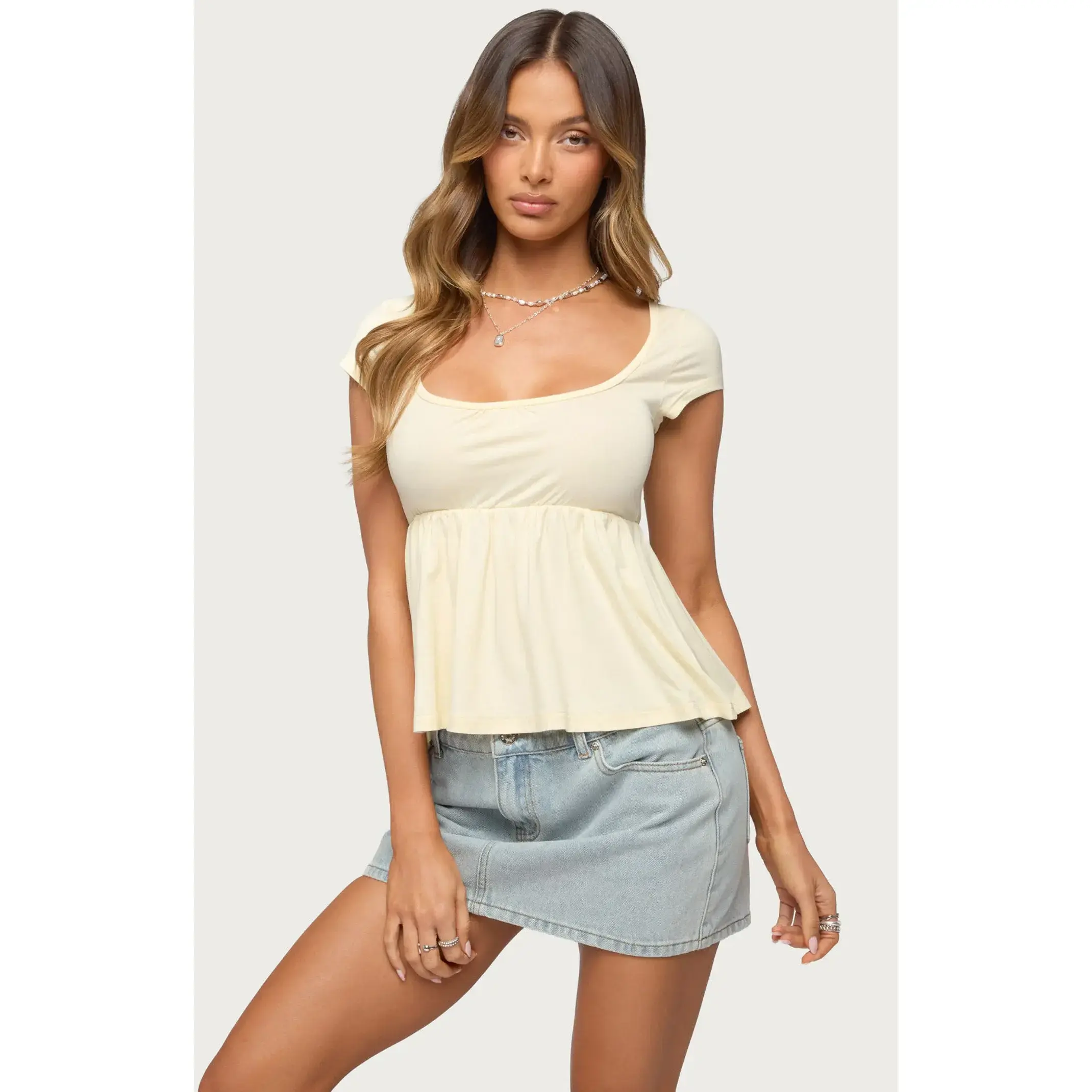 Edikted Women's Kingsley Babydoll Top