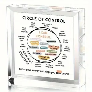 Circle Of Control Acrylic Desktop Decor, Mental Health Office Decor, Anxiety Treatment Desktop Acrylic Plaque Decor, Inspirational Gifts, Signs
