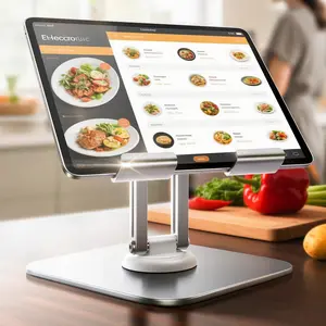 Z-CPS15  for iPad Stand for Desk,2025 Adjustable Tablet Stand Holder Metal iPad Holder Switch Mount,Desk Accessories for Women Men ipad Mount Kitchen Fits 4-12.9" Tablet/Monitor/Switch/iPhone/Kindle Computer Alloy