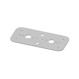 Stainless Steel Dome Light Plate with Radiused Corners and 2 Watermelon Light Holes for Peterbilt 379