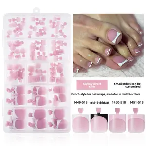 Reusable Press On Toe Nails Easy DIY Pedicure| No Damage Toe Nail Art| Long Lasting Cute Summer Beach Nails