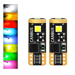 Lasfit T10/168/194 Bulbs 8 Different Colors CANBUS Error Free 3030 SMD LED 400lm High Power License Plate Dome Map Side Marker 1 Pair