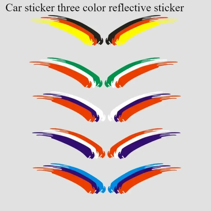 2026 New Car logo Germany German flag logo grille badge Decal sticker Car decoration reflective sticker For your Cars