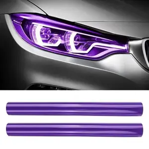 2-roll set - car headlight color changing film, car modification accessories for general models, bright vinyl film protective film for car headlights/taillights/fog lights, perfect color matching, unique and has a high return rate