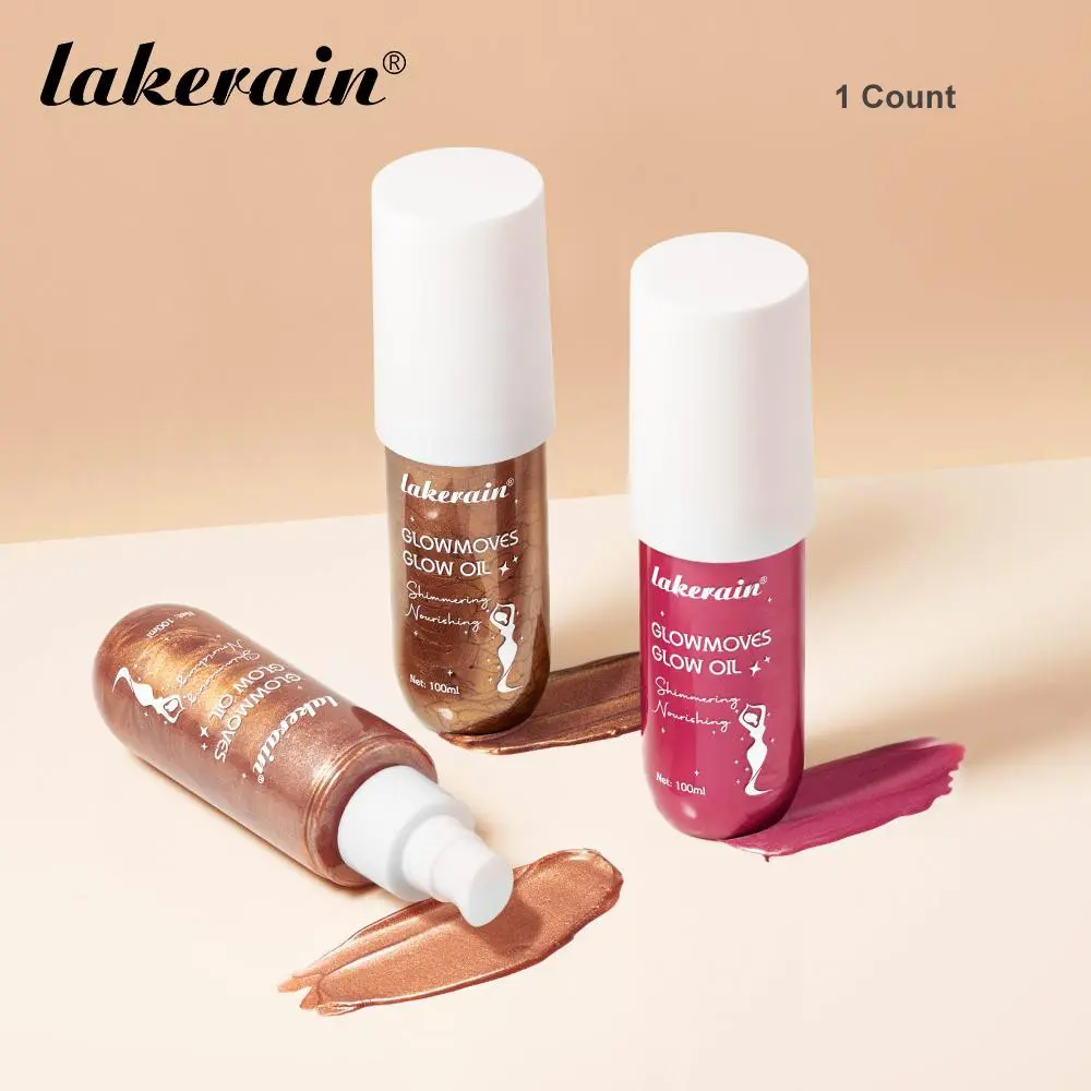 Glowmoves Glow Oil, Body Luminizer, Glow Body Makeup, Glowy Body Oil with Vitamin E & Coconut Oil, Lightweight Highlight Oil, Non-Greasy Absorption, Non Sticky Glow, Long-Wear Glow, Buildable Radiance, for All Skin Tones, 3 Sun-Kissed Shades