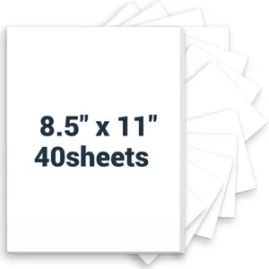8.5 x 11 Thick White Cardstock Printer Paper 75 lb/200 gsm 40 Sheets Heavy Card Stock for Invitations DIY Cards Business Cards Menus Crafts Drawing