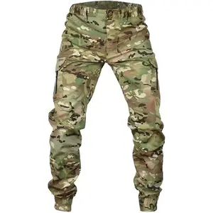 Men's Tactical Cargo Pants, Camouflage Outdoor Working Clothing with Pockets dri  fits