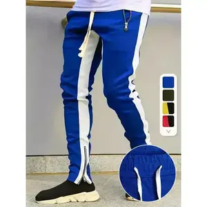 [Color Block Sweatpants] Slim Men's Color Block Drawstring Sweatpants - Casual Joggers For Winter Fall Running Jogging