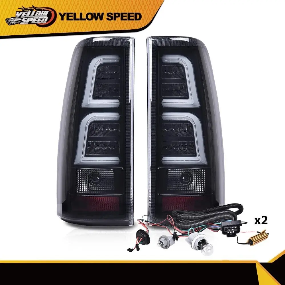 ALLGOOD LED Tail Light Assembly for 1999-2006 Chevy Silverado, Black Smoked Rear Taillight Lamps, Left-Right Carlights, Truck Turn Signal Lights & LED Backlight Accessories