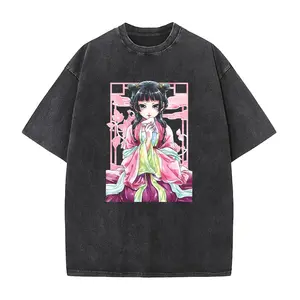 Maomao Print T Shirt Anime The Apothecary Diaries Tshirt Women Men Clothing Washed Summer Short Sleeve Cotton O-Neck Tee Top