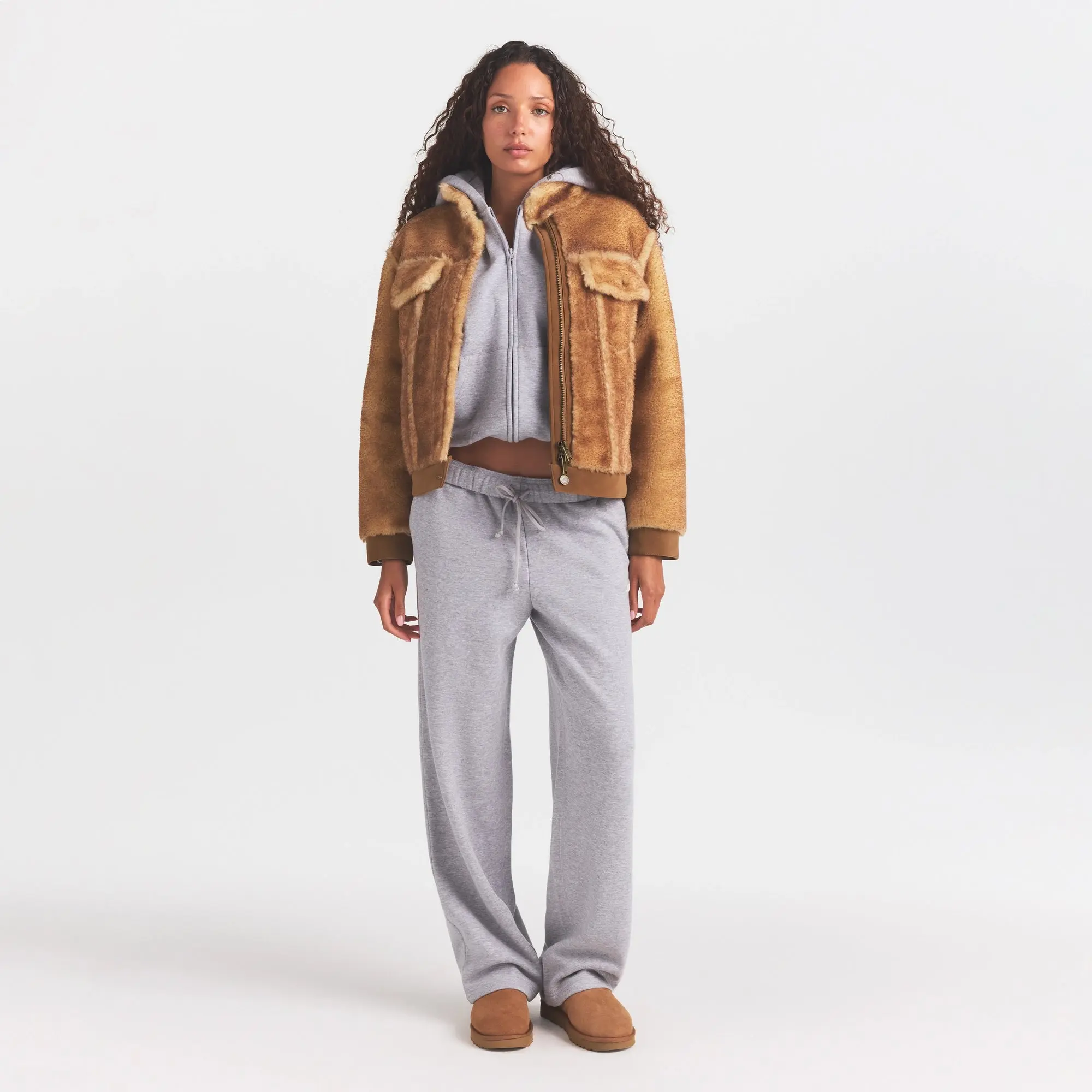 SKIMS FAUX SHEARLING JACKET