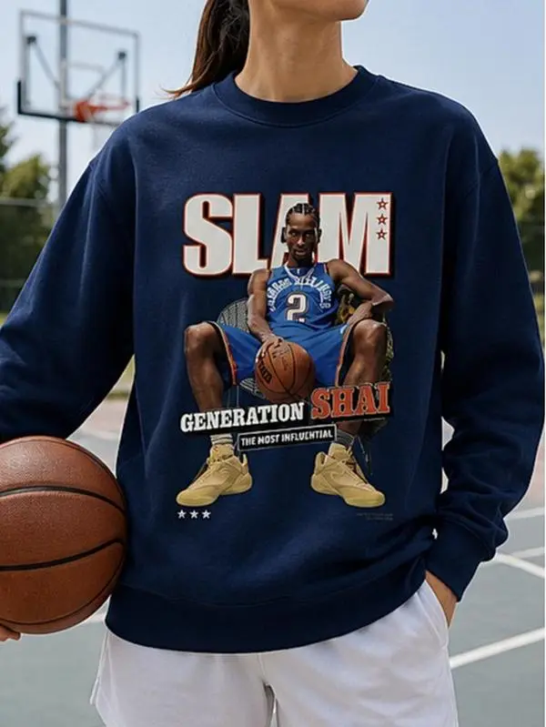 Unisex Shai Gilgeous Alexander Slam Cover Graphic Tshirt Hoodie Sweatshirt Retro Casual Streetstyle Aesthetic Basic Tee