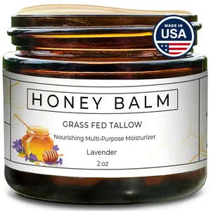 REALLY GOOD BLENDS Tallow Honey Balm, Made in USA, Grass-fed Beef Tallow for Skin, Organic Face Cream with 100% All Natural Ingredients - 2 oz
