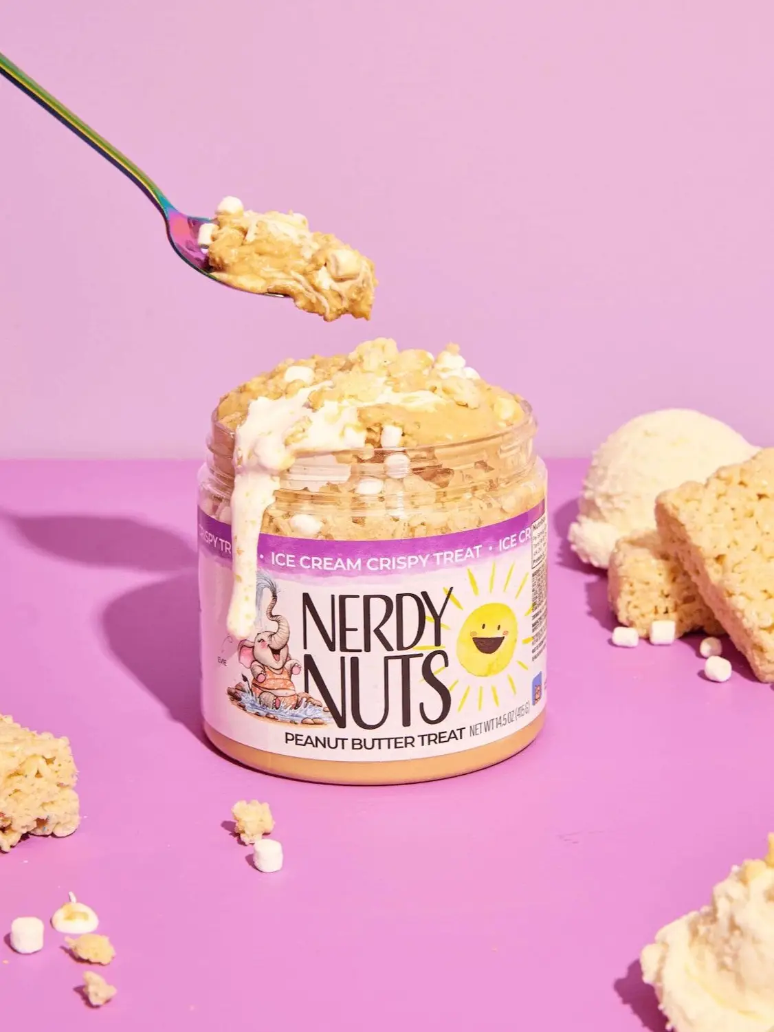 Ice Cream Crispy Treat Peanut Butter Treat