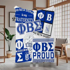 A classic Phi Beta Sigma fraternity-inspired blanket, soft and durable, perfect for the office, sofa, bedroom, or home. A Valentine's Day gift.