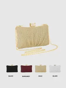 Elegant Sparkling Clutch Purse for Bride & Bridesmaids, Detachable Chain Design, Perfect for Evening Parties & Clubs