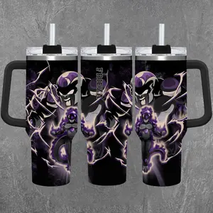 [Dragon Ball Z] Frieza “Emperor of the Universe” 20oz & 40oz Tumbler With Handle – Anime Gaming Stainless Steel Cup, Insulated Iced Coffee Mug, Aesthetic Design, Trendy Drinkware, Daily Use, Gift Idea, Fan Favorite, Gift For Otaku & Anime Fans