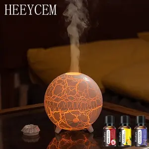 Planet Crack Aromatherapy Humidifier, Essential Oil Diffuser Humidifier, 3 in 1 Small Humidifier with 7 Color Night Light, 200ML Aromatherapy Diffuser for Home, Bedroom, Office, Yoga